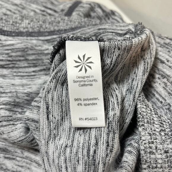 Athleta Blissful Balance Open Back Zip Up Hoodie Vest Gray Size Small Athleisure - Picture 7 of 10